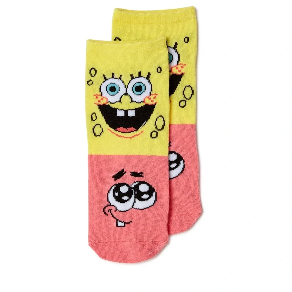 SpongeBob SquarePants Women's No Show Socks 1-Pack size 4-10 new Nickelodeon - Picture 1 of 6
